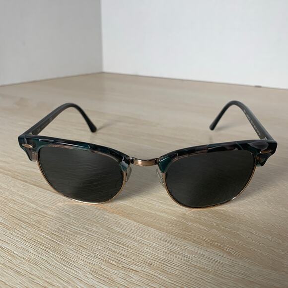 Ray-Ban RB3016 Clubmaster 1255/71 Sunglasses FRAMES ONLY Spotted Gray 49-21-140 - Picture 2 of 9